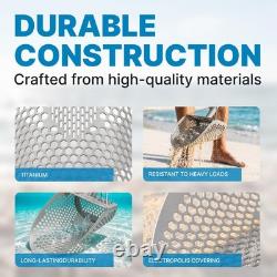 Sand Scoop for Metal Detecting Heavy Duty Sand Sifter for the Beach Titanium