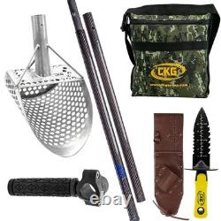 Sand Scoop for Metal Detecting Stainless Steel Beach Shovel, Full Set Inccude