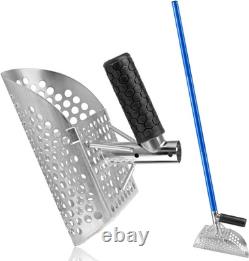 Sand Scoop with Long Carbon Fiber Handle, Heavy Duty Stainless Steel Metal Detect