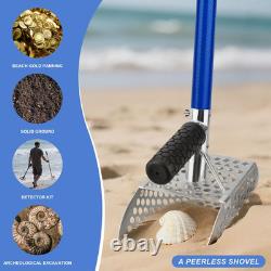 Sand Scoop with Long Carbon Fiber Handle, Heavy Duty Stainless Steel Metal Detect