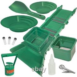 Sluice Fox Compact Gold Panning Kit with Portable Sluice Box & 2 Classifier Pans