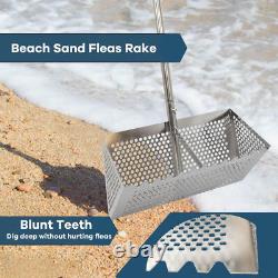 Stainless Steel Sand Scoop Beach Sifting Shovel Tool Metal Detecting + Handle