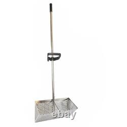 Stainless Steel Sand Scoop Beach Sifting Shovel Tool Metal Detecting + Handle