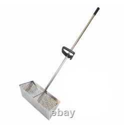 Stainless Steel Sand Scoop Beach Sifting Shovel Tool Metal Detecting + Handle