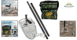 Stainless Steel Sand Scoop for Beach Metal Detecting with Carbon Fiber Handle