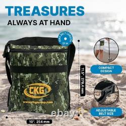 Stainless Steel Sand Scoop for Beach Metal Detecting with Carbon Fiber Handle