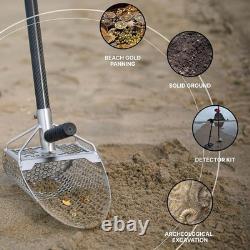 Stainless Steel Sand Scoop for Beach Metal Detecting with Carbon Fiber Handle Stainless Steel Sand Scoop for Beach Metal Detecting with Carbon Fiber Handle