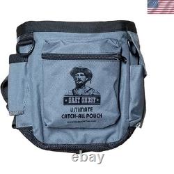 Sturdy Gray Ghost Catch-All Pouch with Adjustable Waist for Metal Detecting