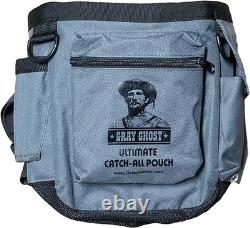 Sturdy Gray Ghost Catch-All Pouch with Adjustable Waist for Metal Detecting