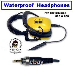 Thrasher Waterproof Headphones for the Minelab Equinox Metal Detectors Auth DLR