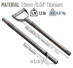 Titanium Light Travel Pole Handle Sand Scoop Metal Detector Hunting Tool Coob