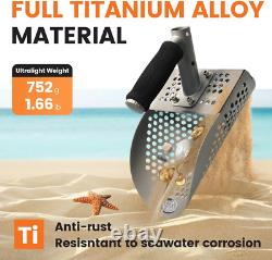 Titanium Sand Scoop for Metal Detecting, Ultralight Fast Sifting Scoop Shovel To