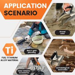 Titanium Sand Scoop for Metal Detecting, Ultralight Fast Sifting Scoop Shovel To