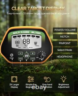 Treasure Hunting Made Easy Waterproof 10 Gold Metal Detector with Headphones