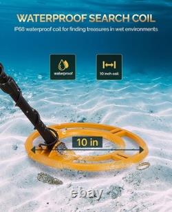 Treasure Hunting Made Easy Waterproof 10 Gold Metal Detector with Headphones