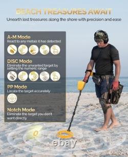Treasure Hunting Made Easy Waterproof 10 Gold Metal Detector with Headphones