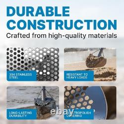 Treasure Hunting Sand Sifter with Lightweight Design and Shark Tooth Features