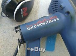 Used Minelab Gold Monster 1000 Metal Detector with accessories bundle