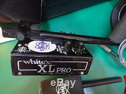 Whites XL Pro Metal Detector, Case, Pinpointer, and Headphones